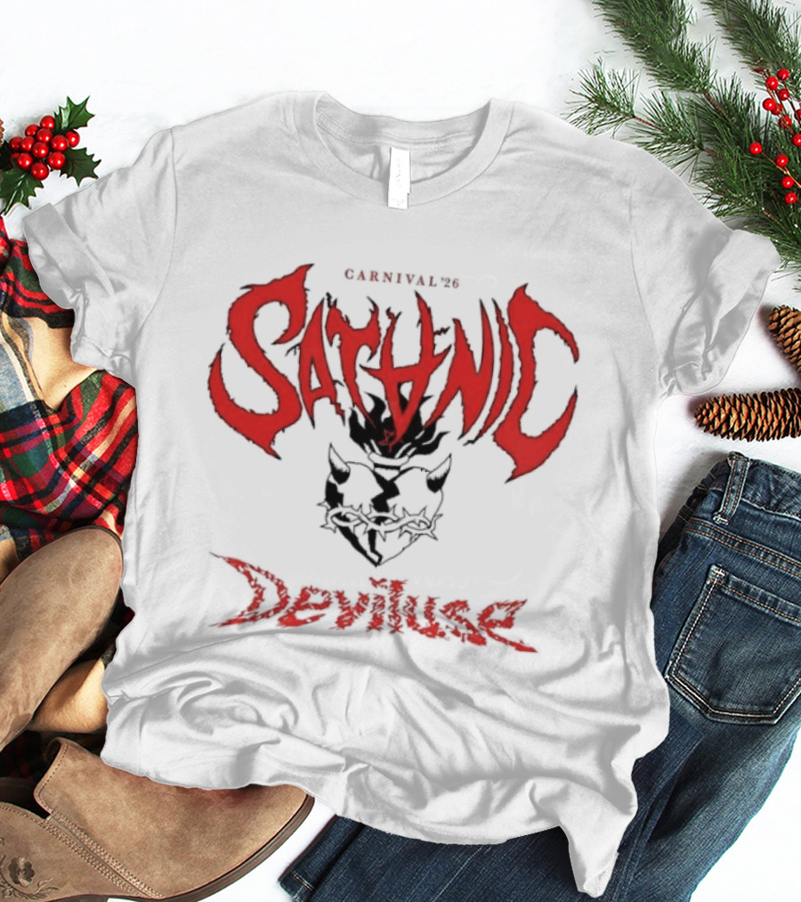 Satanic Carnival 26 Deviluse Heart With Thorns And Horns T-Shirt