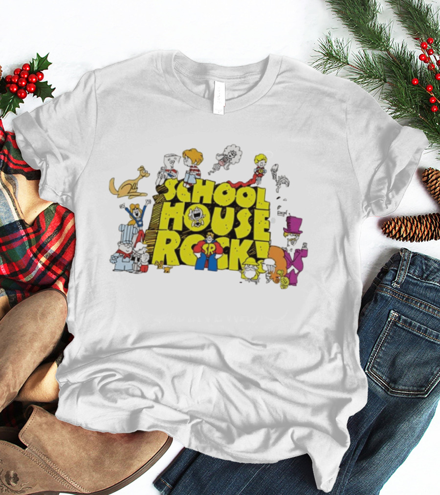 Schoolhouse Rock Characters Bill Conjunction Junction And Friends T-Shirt