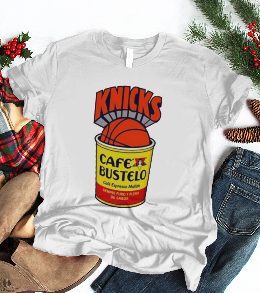 New York Knicks Cafe Bustelo Espresso Molido Basketball NBA T-Shirt