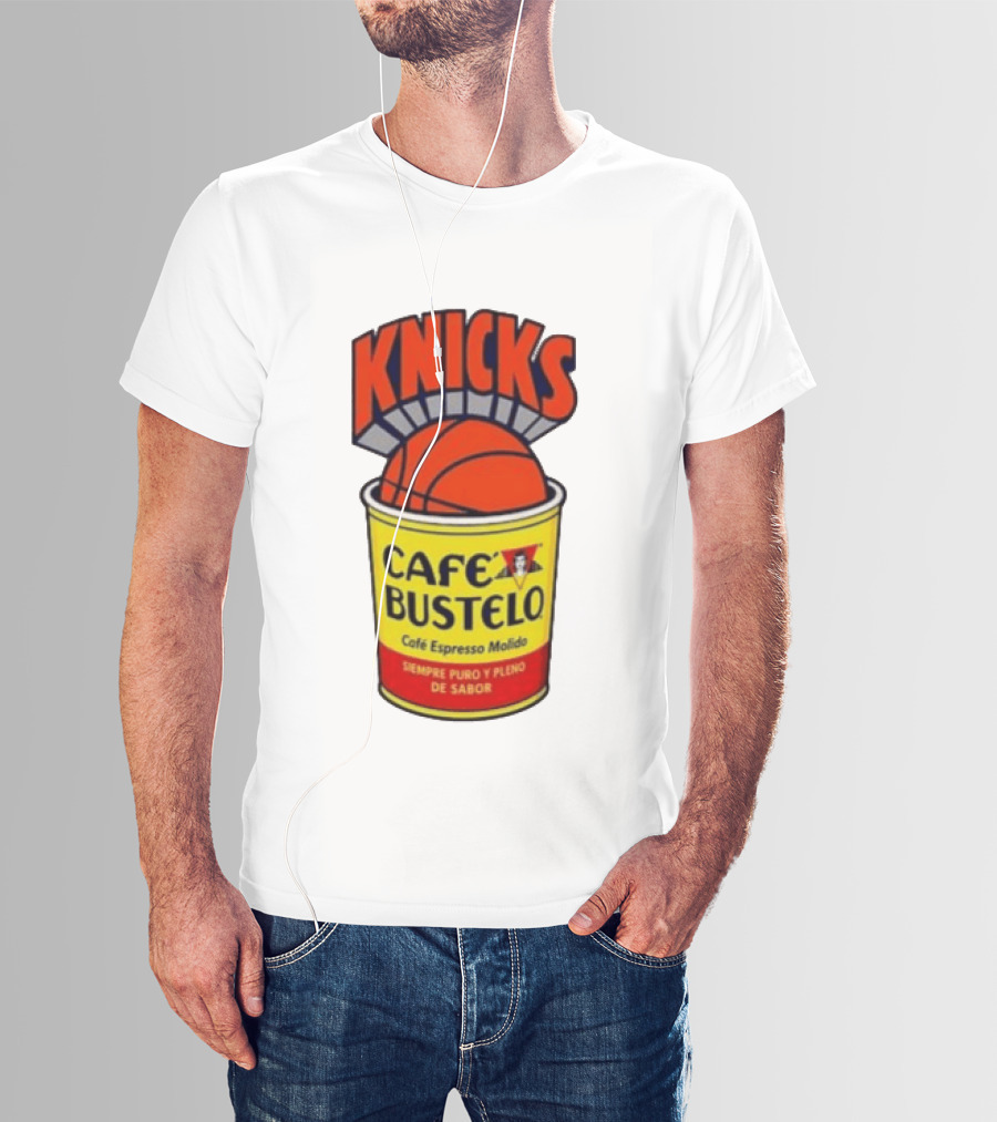 New York Knicks Cafe Bustelo Espresso Molido Basketball NBA T-Shirt