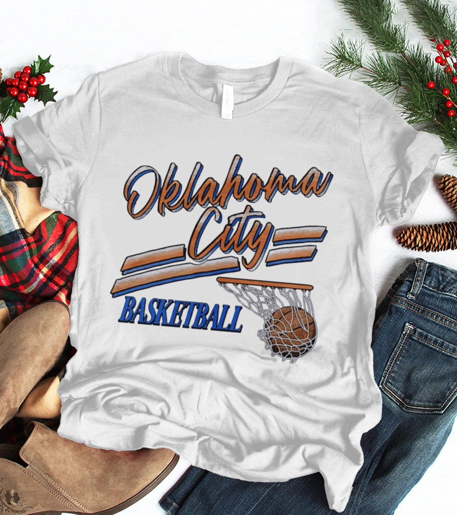 Oklahoma City Basketball Hoops And Net T-Shirt
