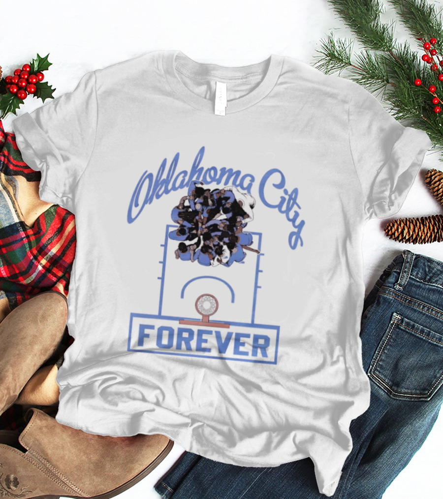 Oklahoma City Thunder Basketball Team Forever Player Huddle T-Shirt
