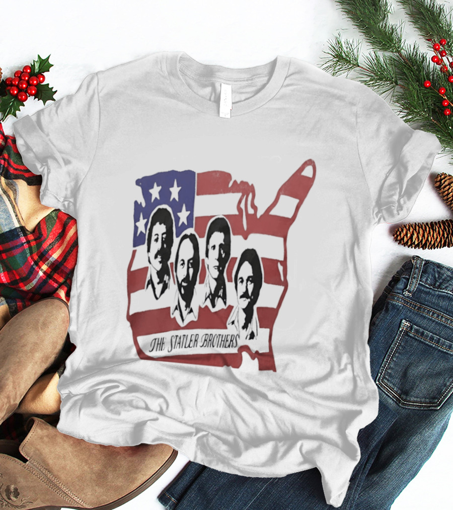 The Statler Brothers USA Map American Flag Country Music Band T-Shirt