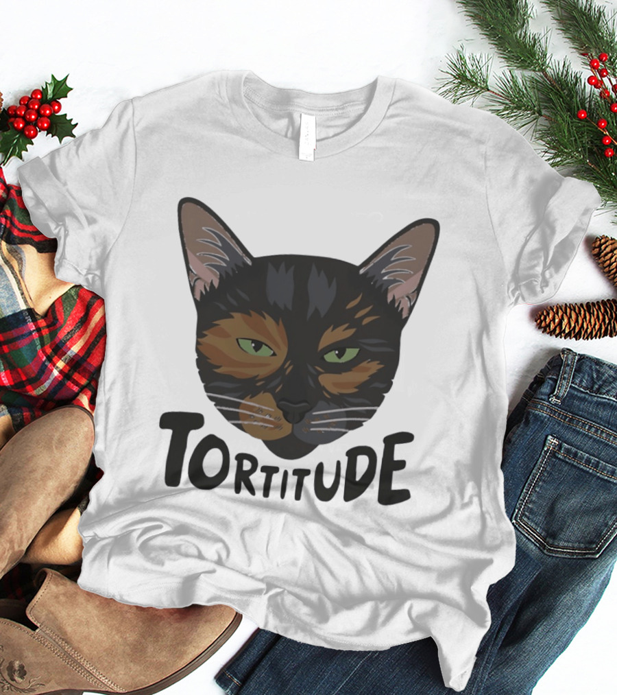Tortitude Tortoiseshell Cat Face Animal Pet Lover T-Shirt