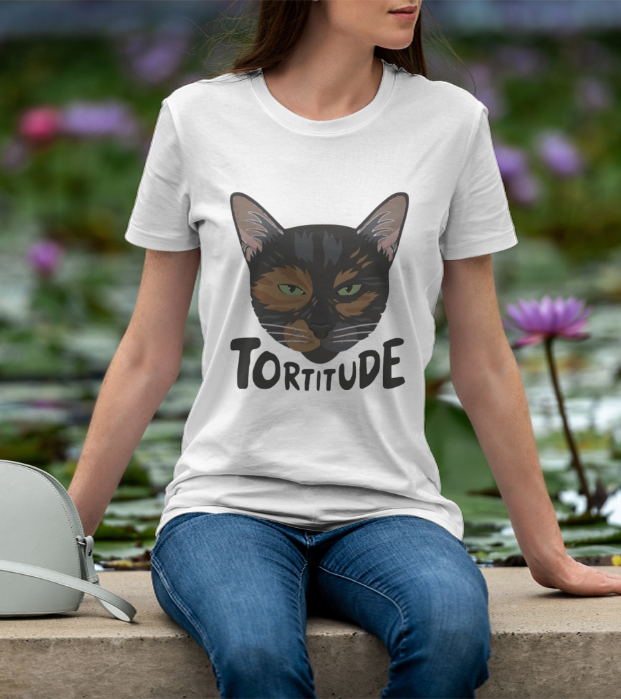Tortitude Tortoiseshell Cat Face Animal Pet Lover T-Shirt