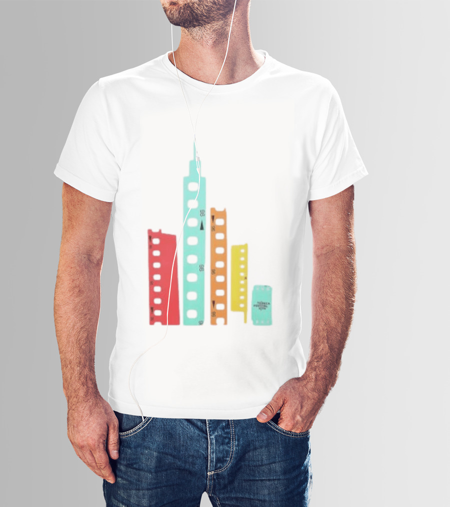 Tribeca Festival Kith 96 Film Reel Skyline New York City Architecture T-Shirt