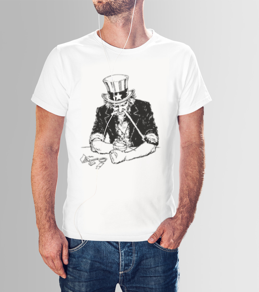 Uncle Sam Heroin Addiction Syringe Needle Dark T-Shirt