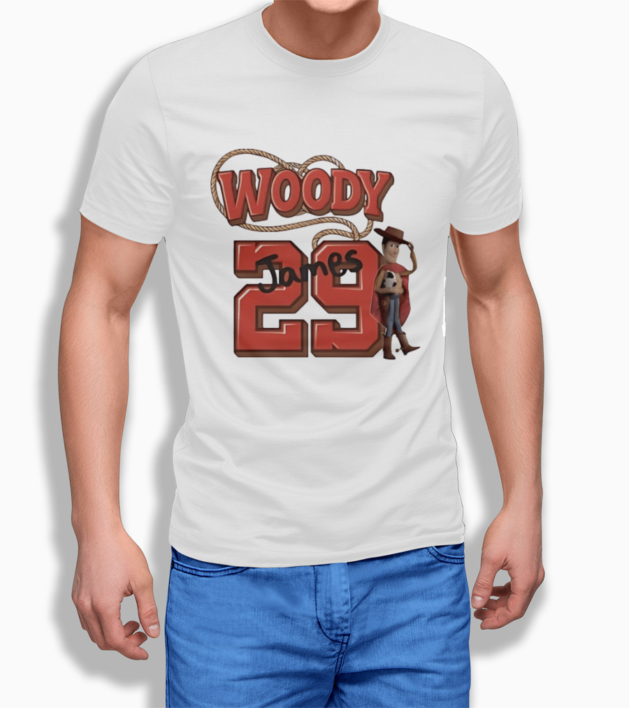 Woody James 29 Toy Story Sheriff Cowboy T-Shirt