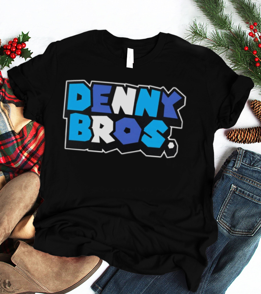 Denny Bros Bold Blue And White T-Shirt