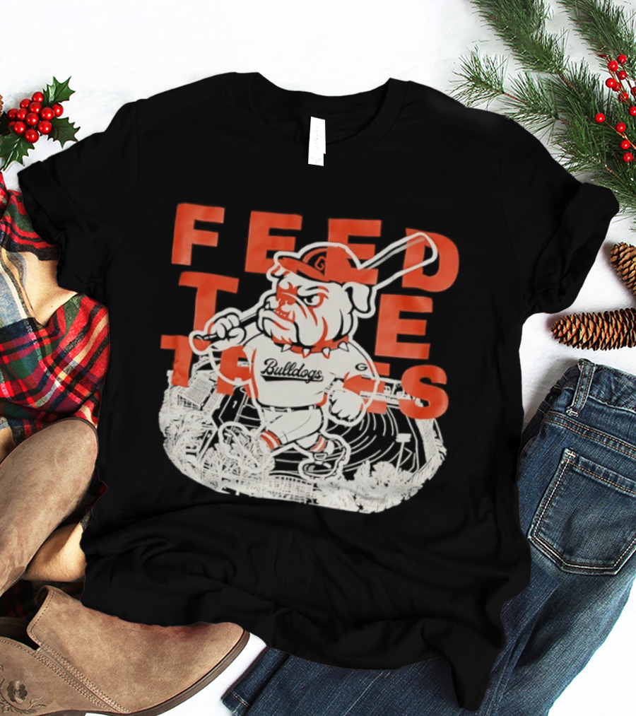 Feed The Tates Georgia Bulldogs Sanford Stadium Baseball T-Shirt