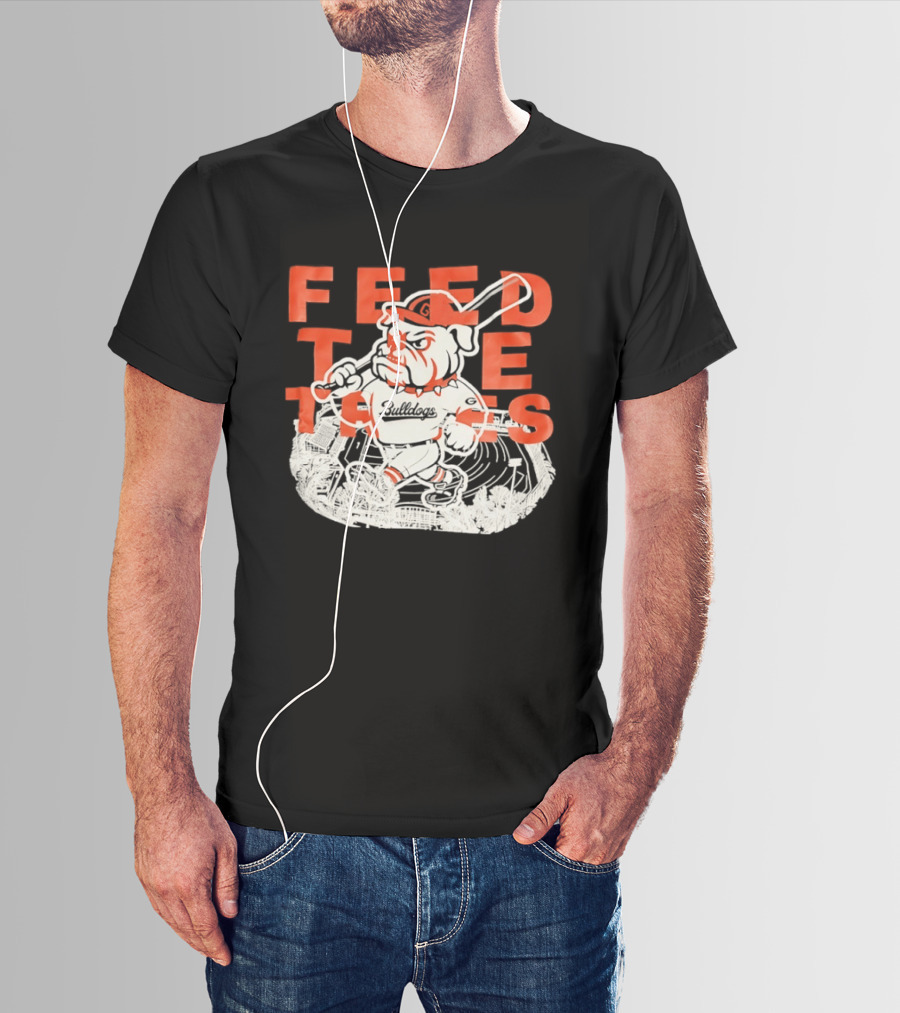 Feed The Tates Georgia Bulldogs Sanford Stadium Baseball T-Shirt
