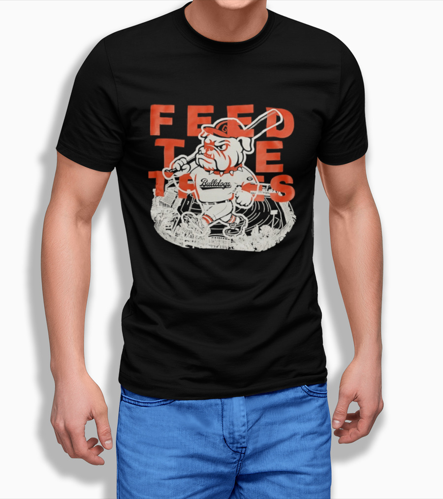 Feed The Tates Georgia Bulldogs Sanford Stadium Baseball T-Shirt
