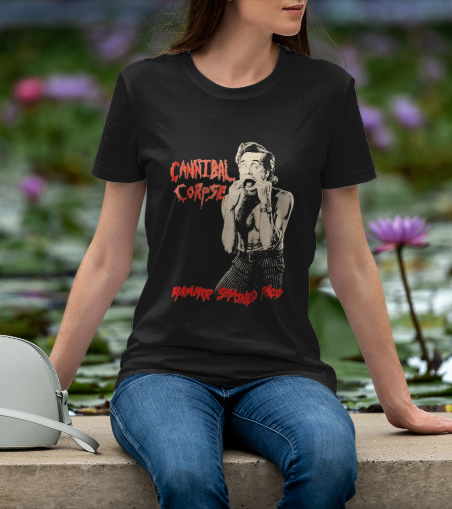 Cannibal Corpse Hammer Smashed Face Jim Carrey Ace Ventura Metal Music Band T-Shirt