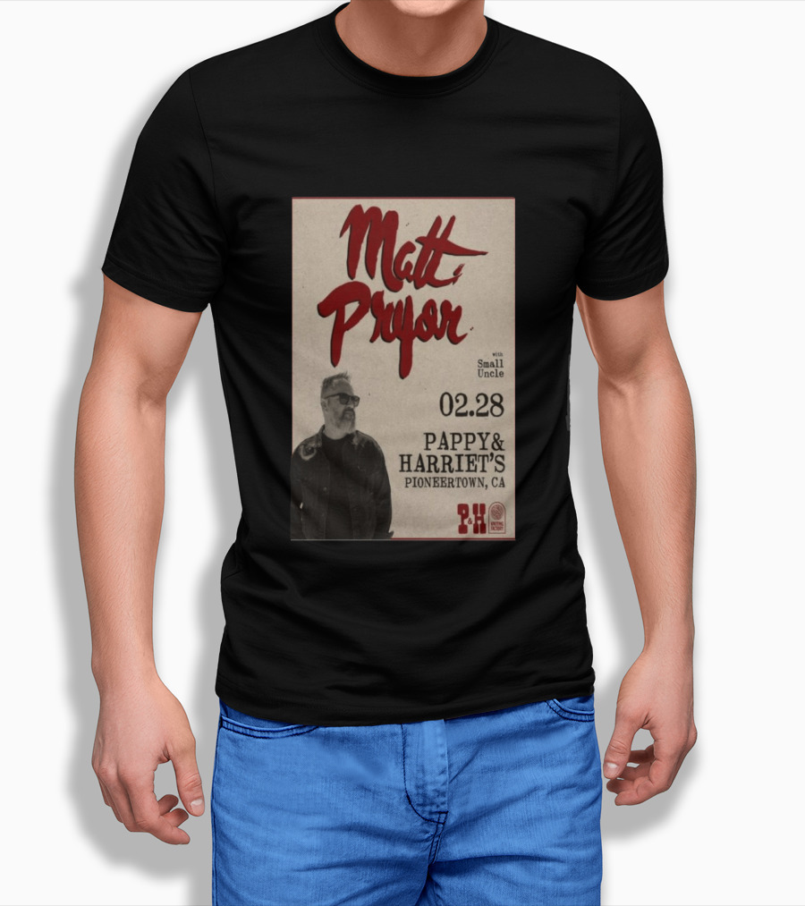 Matt Pryor With Small Uncle 02.28 Pappy & Harriet's Pioneertown CA T-Shirt