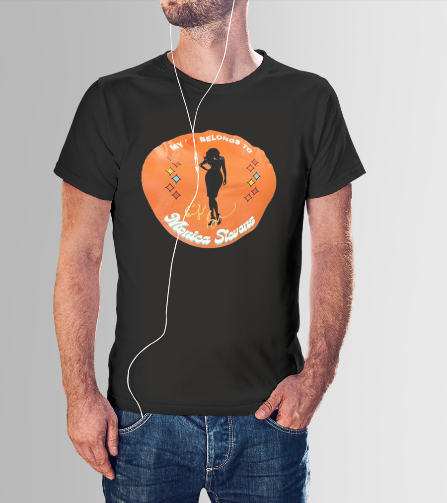 My Heart Belongs To Monica Stevens Silhouette And Signature T-Shirt