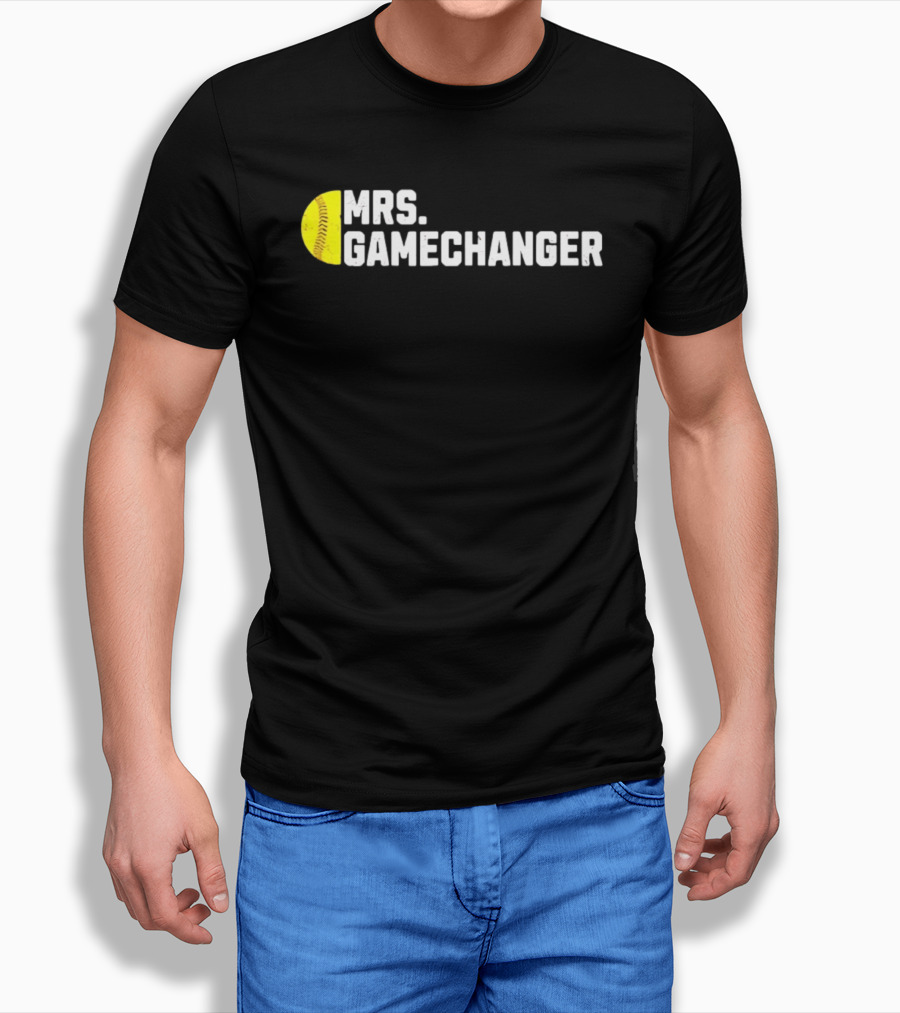 Mrs. Gamechanger Softball Baseball Enthusiast Athlete Lover Fitness Sports T-Shirt