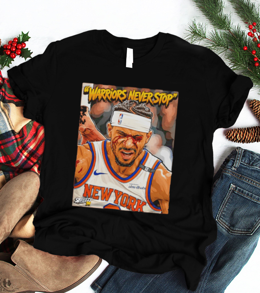 New York Knicks Josh Hart Warriors Never Stop Abu Dhabi Experience T-Shirt