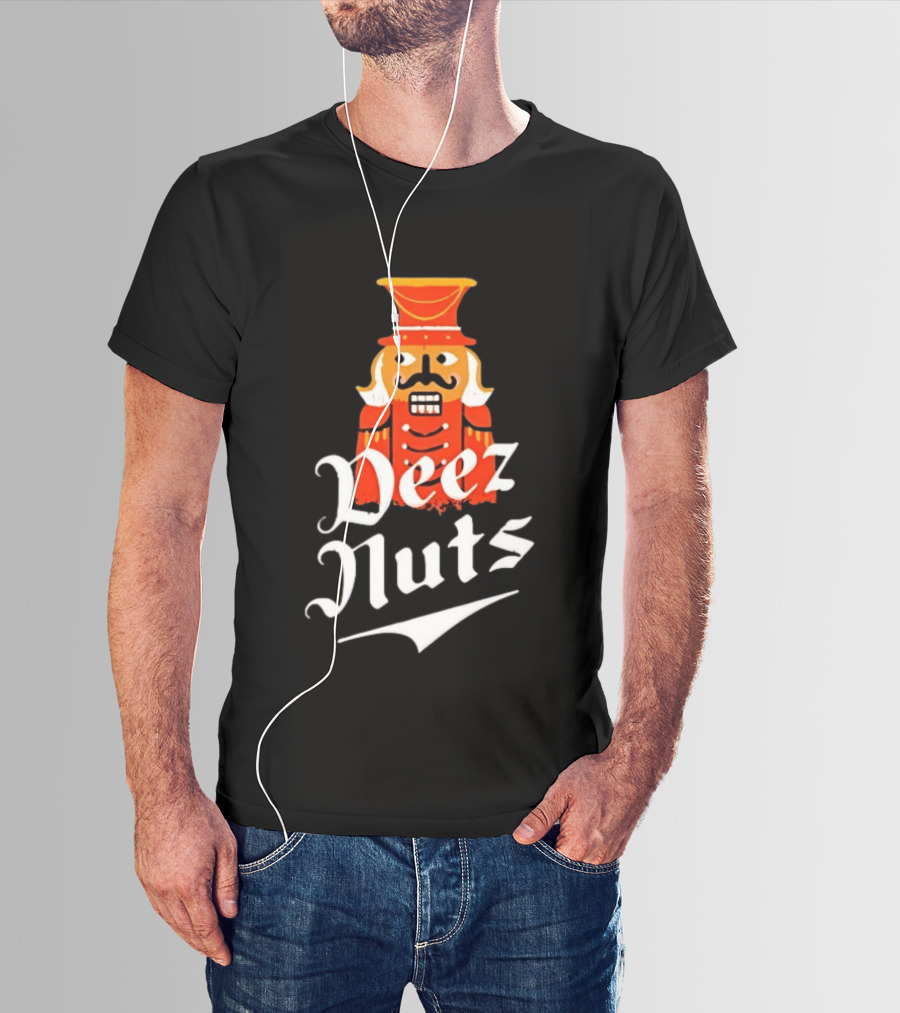 Nutcracker Deez Nuts Christmas Humor Wordplay Novelty T-Shirt