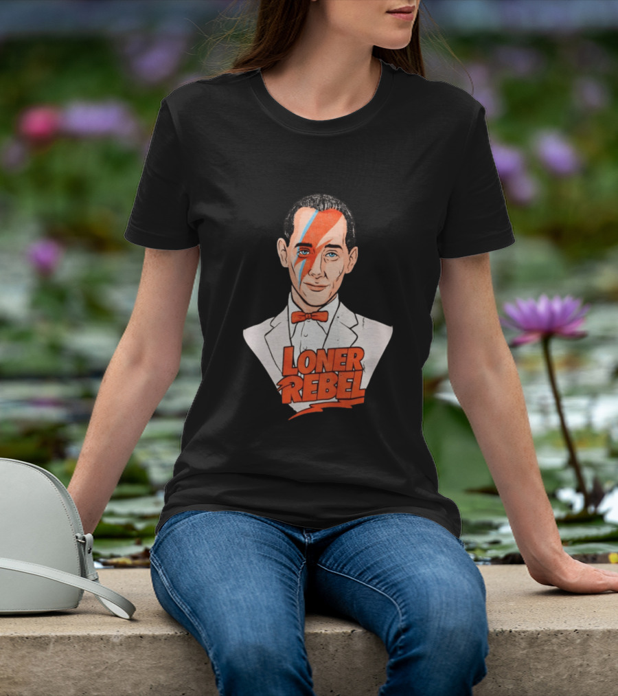 Pee Wee Herman David Bowie Aladdin Sane Loner Rebel Mashup Pop Culture T-Shirt