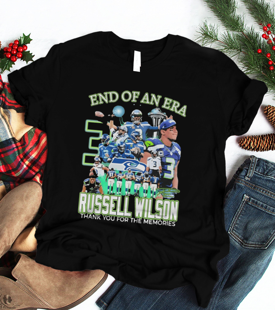 Russell Wilson Seattle Seahawks End Of An Era Thank You For The Memories T-Shirt