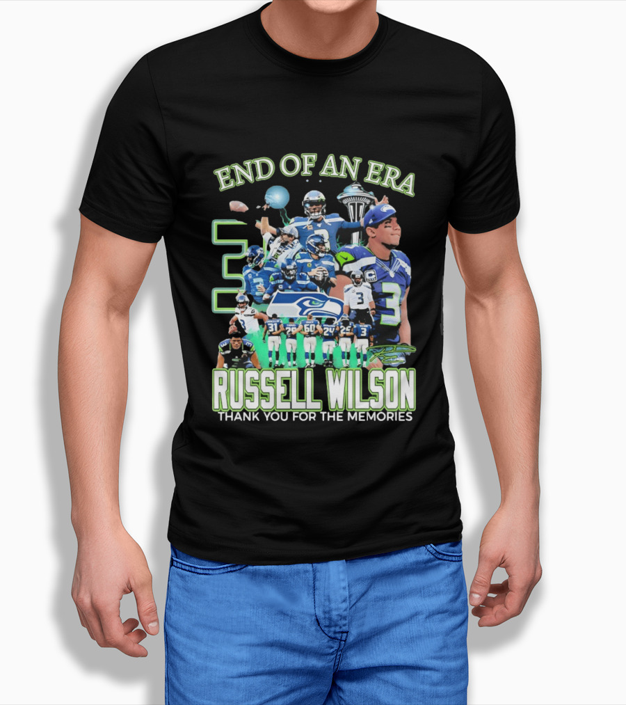 Russell Wilson Seattle Seahawks End Of An Era Thank You For The Memories T-Shirt