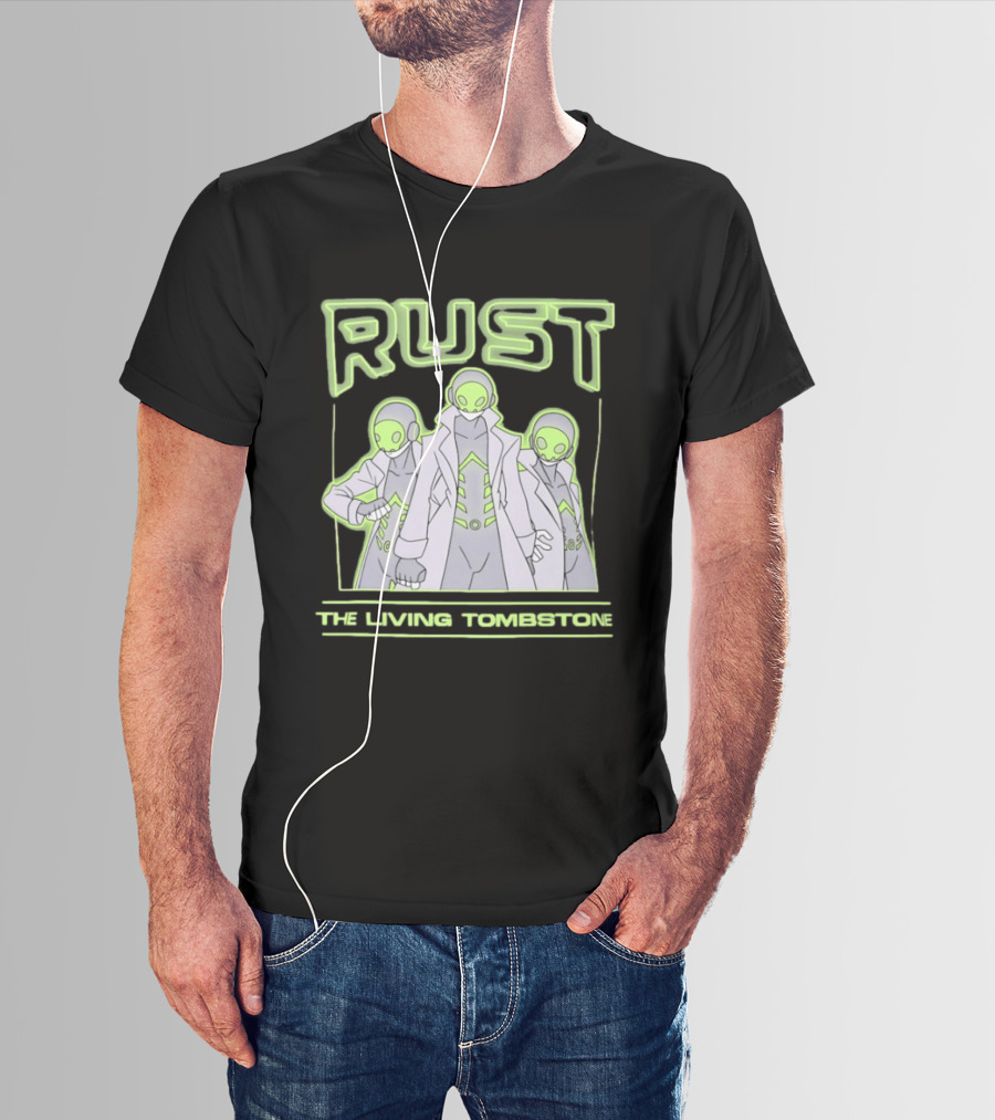 Rust The Living Tombstone Futuristic Sci Fi Characters Music Band T-Shirt