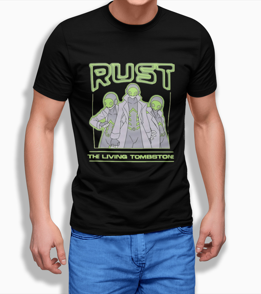 Rust The Living Tombstone Futuristic Sci Fi Characters Music Band T-Shirt