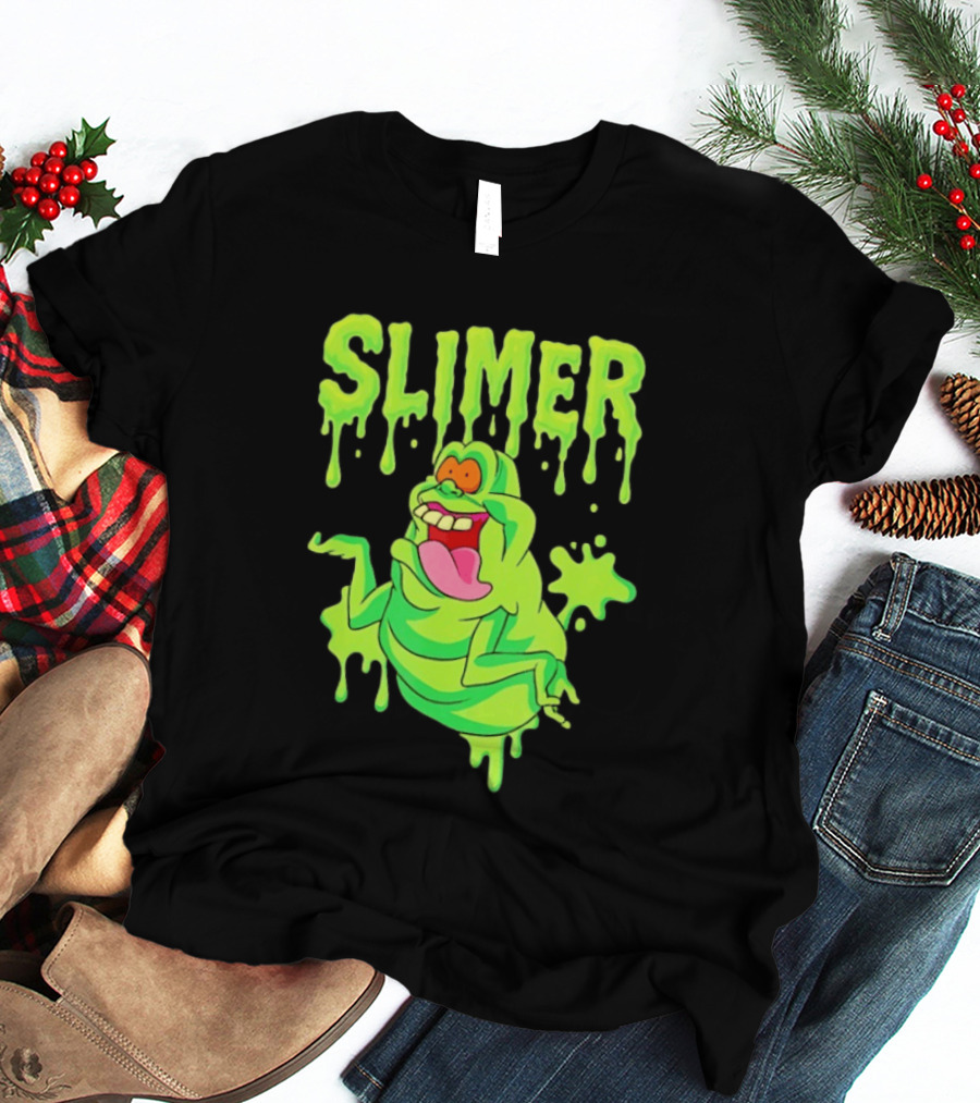 Ghostbusters Slimer Green Ectoplasm Dripping Slime T-Shirt