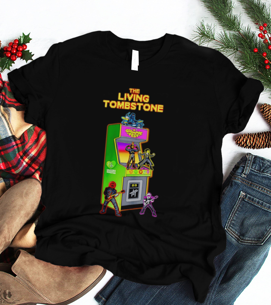 The Living Tombstone Grimmie Fest Christina Grimmie Foundation Arcade Cabinet T-Shirt