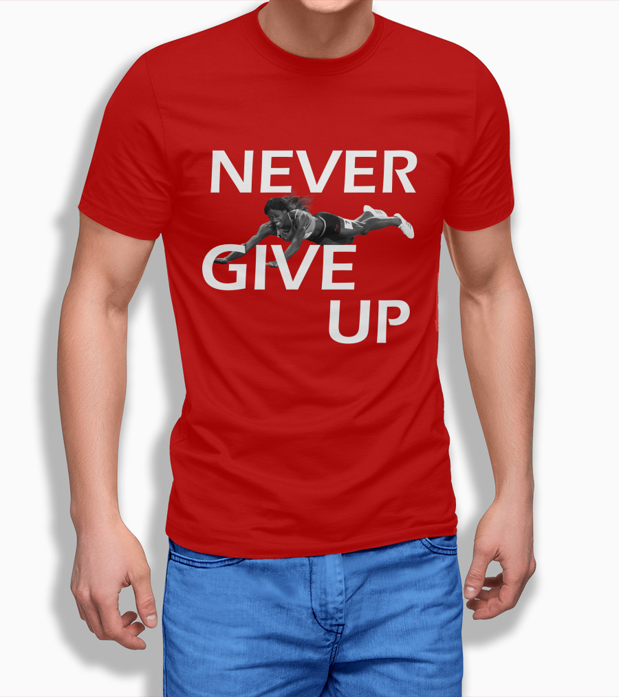 NEVER GIVE UP Shaunae Miller Jump Drive Determination T-Shirt