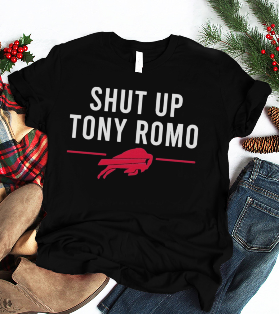 Buffalo Bills Shut Up Tony Romo Statement Red Buffalo T-Shirt