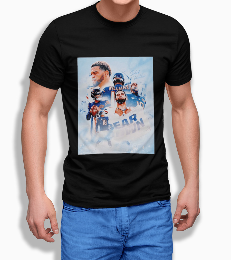 Caleb Williams Bear Down Chicago Quarterback Leadership T-Shirt