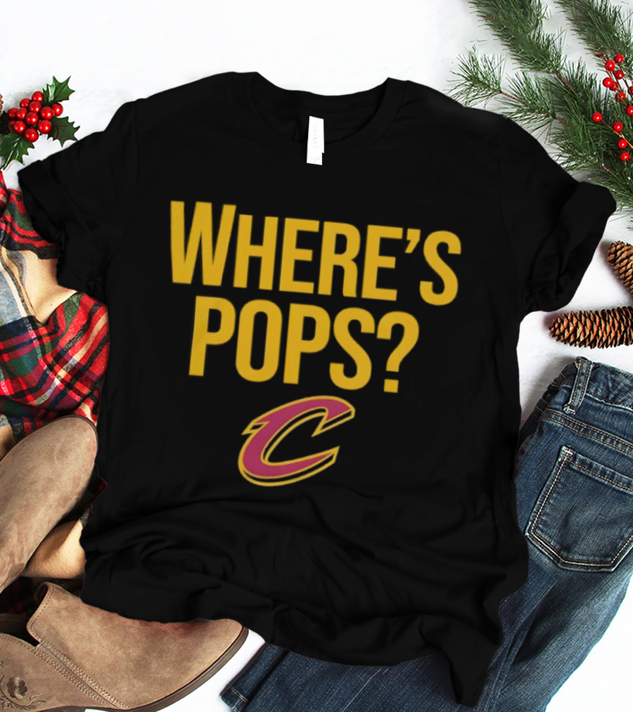Cleveland Cavaliers Where's Pops Basketball C T-Shirt
