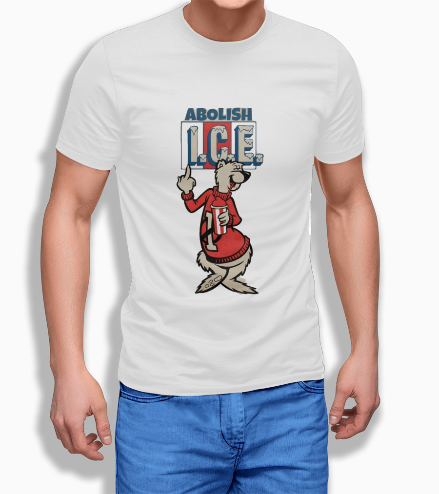 Abolish ICE Polar Bear Middle Finger T-Shirt