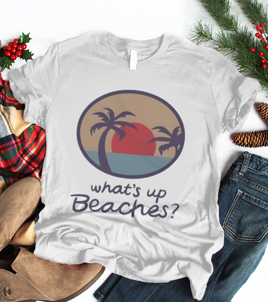 Brooklyn Nine Nine What's Up Beaches Red Sunset Palm Trees T-Shirt