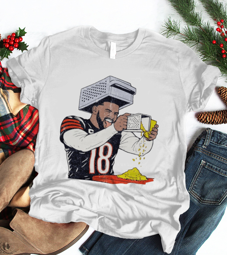Caleb Williams Cheese Grater Chicago Bears Football Comedy T-Shirt