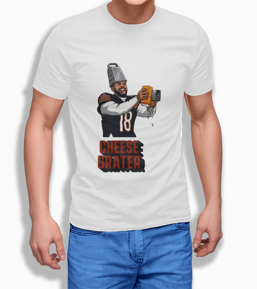 Caleb Williams Cheese Grater Chicago Football Humor T-Shirt