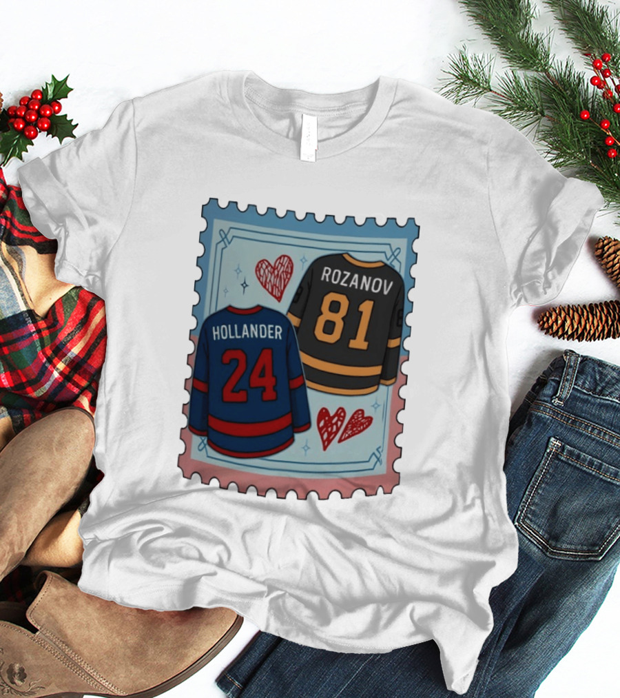 Hollander Rozanov 24 81 Hockey Romance Stamp T-Shirt