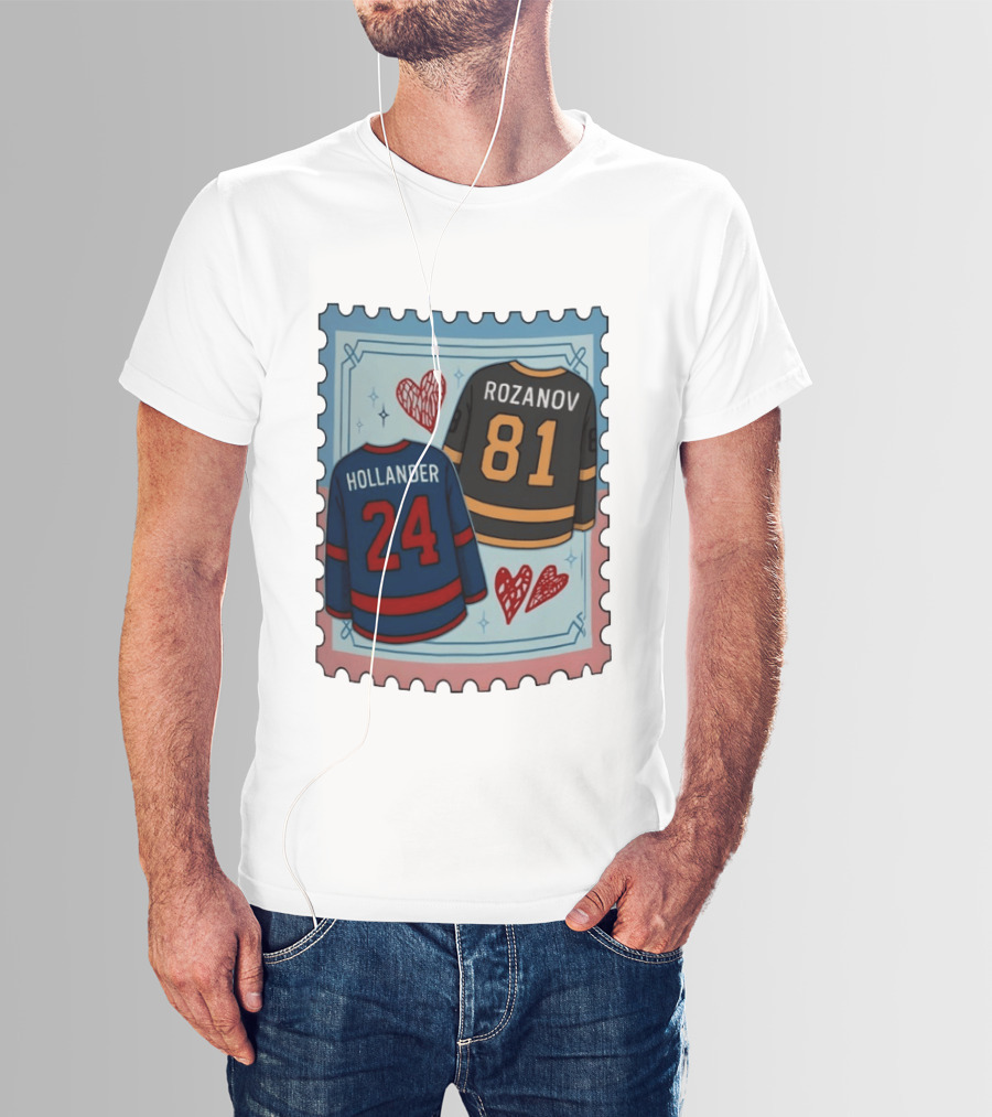Hollander Rozanov 24 81 Hockey Romance Stamp T-Shirt