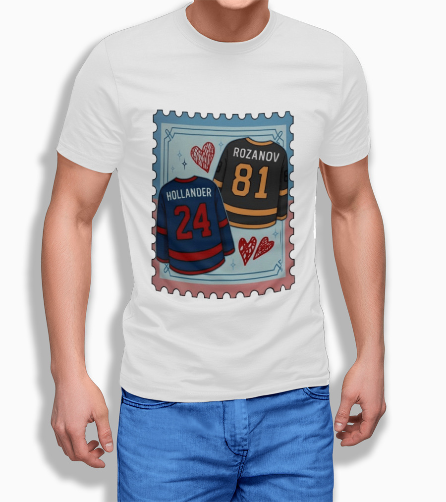 Hollander Rozanov 24 81 Hockey Romance Stamp T-Shirt
