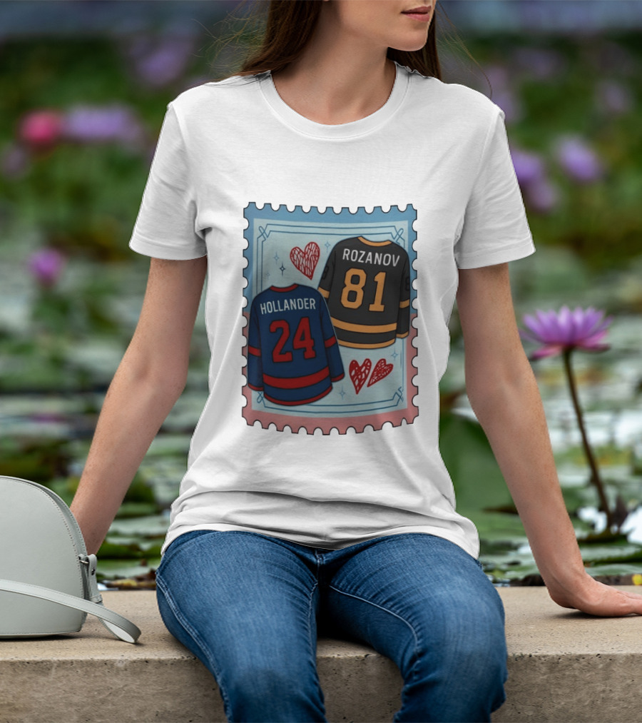 Hollander Rozanov 24 81 Hockey Romance Stamp T-Shirt
