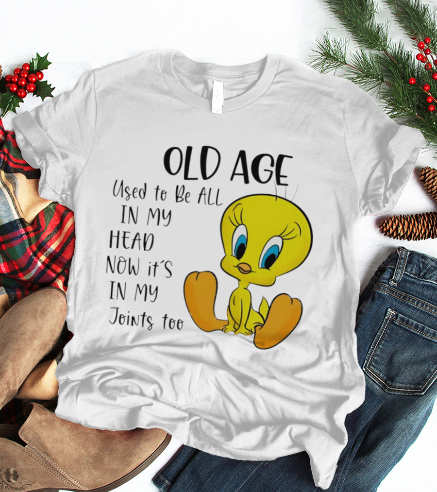 Old Age Tweety Used To Be All In My Head Now It's In My Joints Too T-Shirt