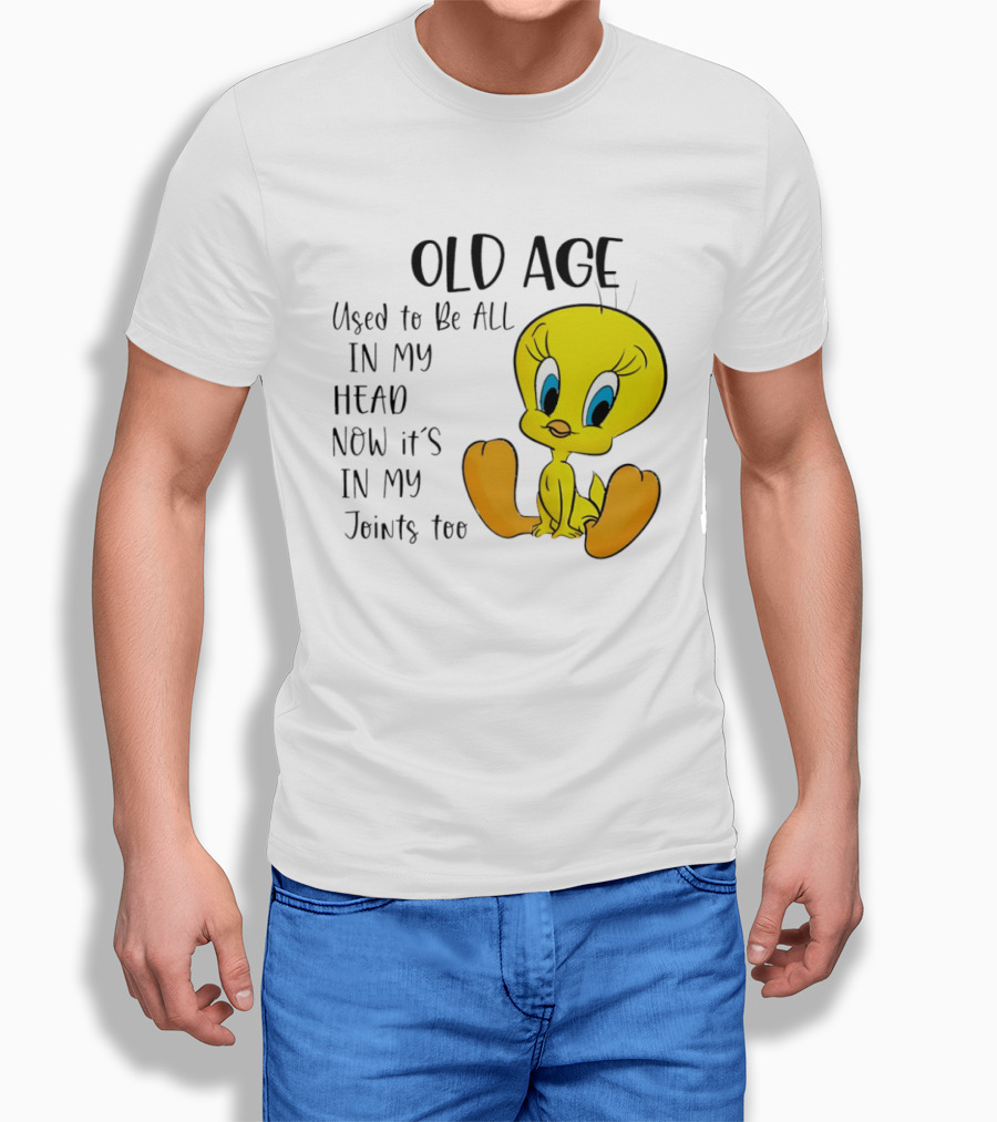 Old Age Tweety Used To Be All In My Head Now It's In My Joints Too T-Shirt