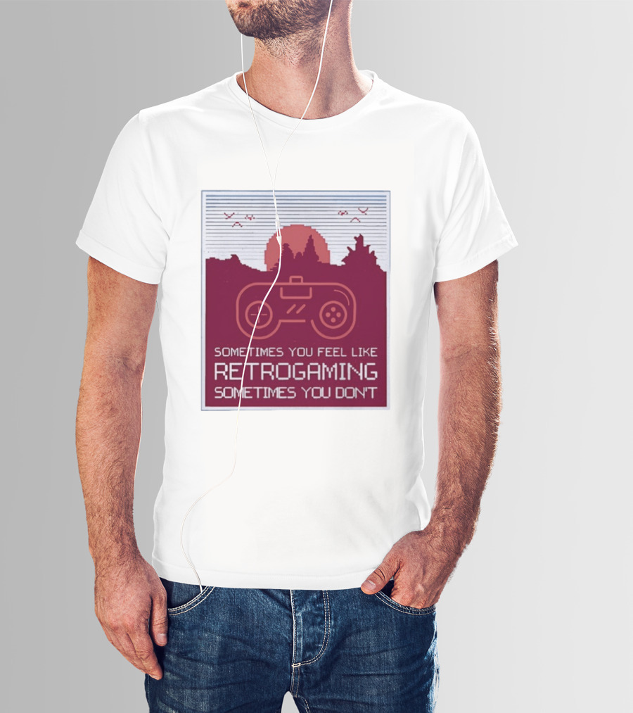 Sometimes You Feel Like Retrogaming Sometimes You Don't Controller Sunset Scene T-Shirt
