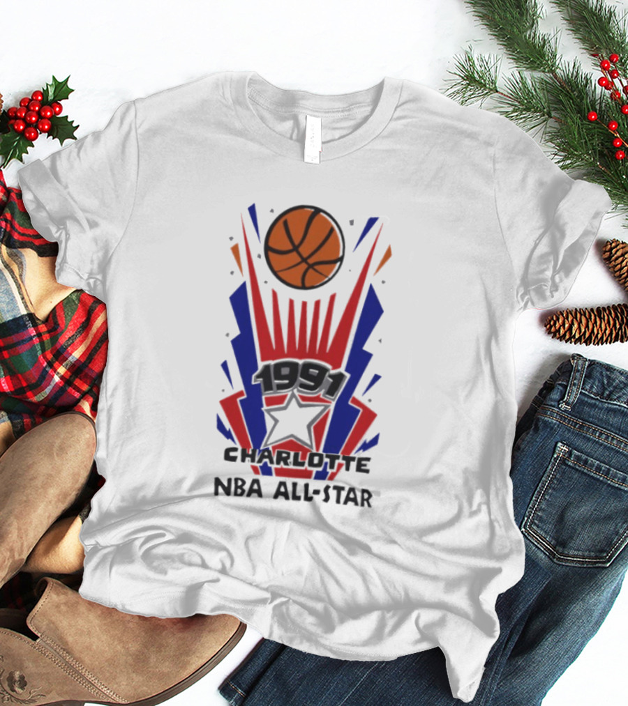 1991 Charlotte NBA All Star Basketball Event T-Shirt