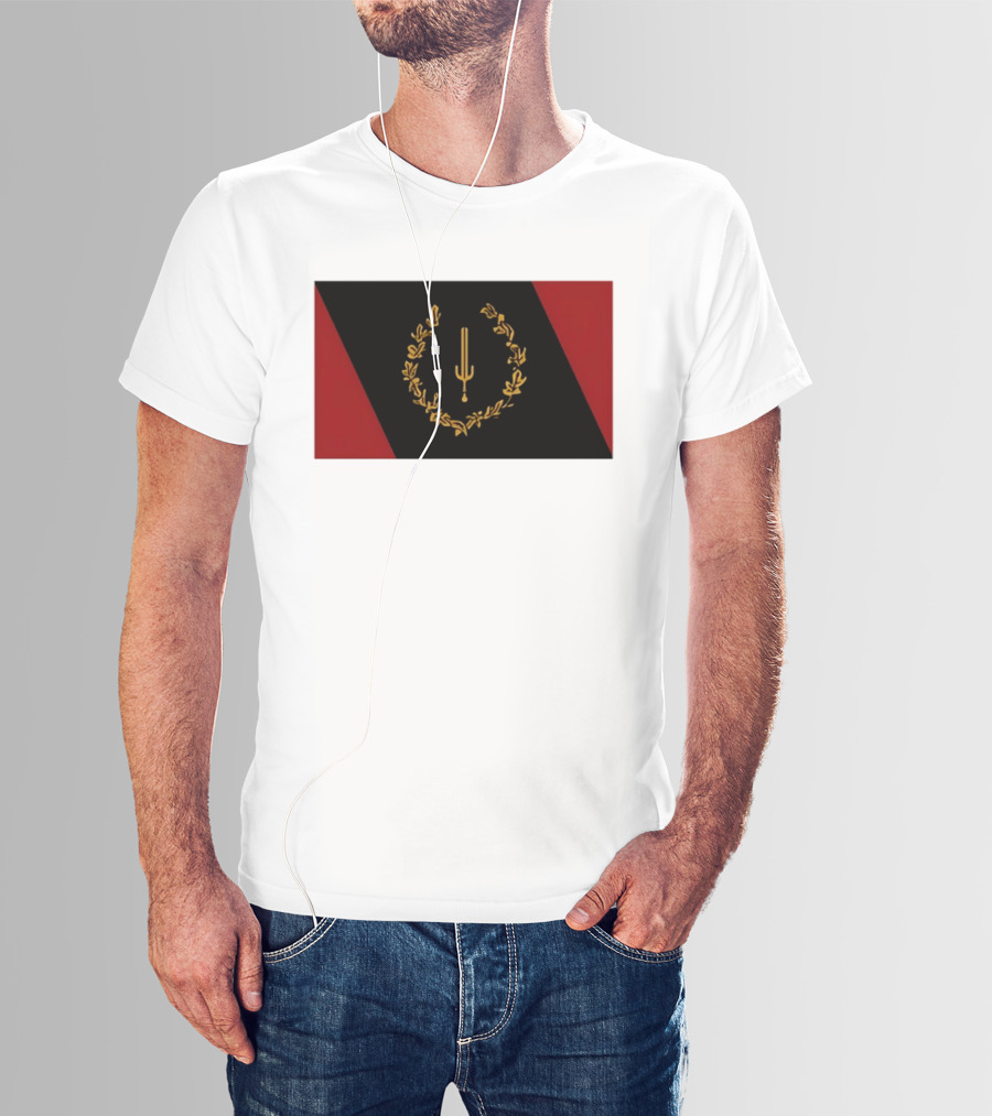 Black American Heritage Flag Laurel Wreath And Torch T-Shirt