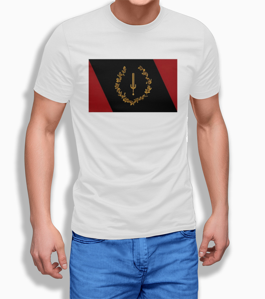 Black American Heritage Flag Laurel Wreath And Torch T-Shirt