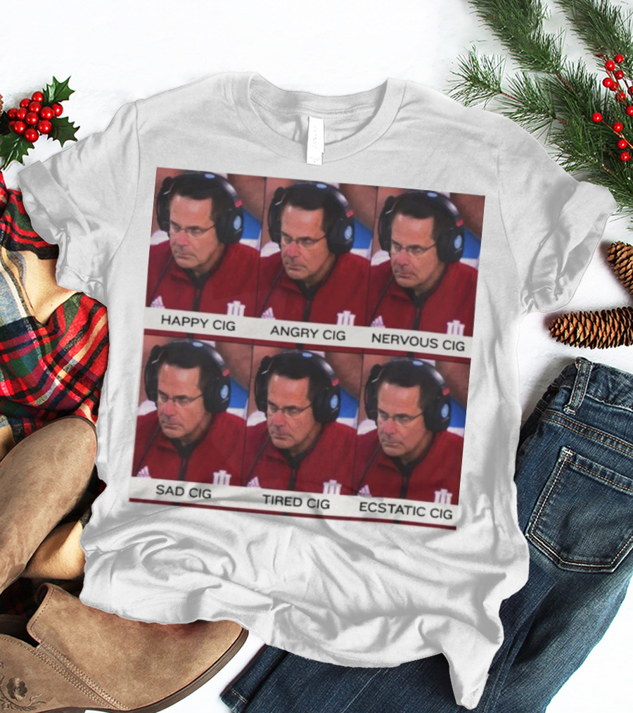 Coach Cignetti Happy Angry Nervous Sad Tired Ecstatic Meme T-Shirt