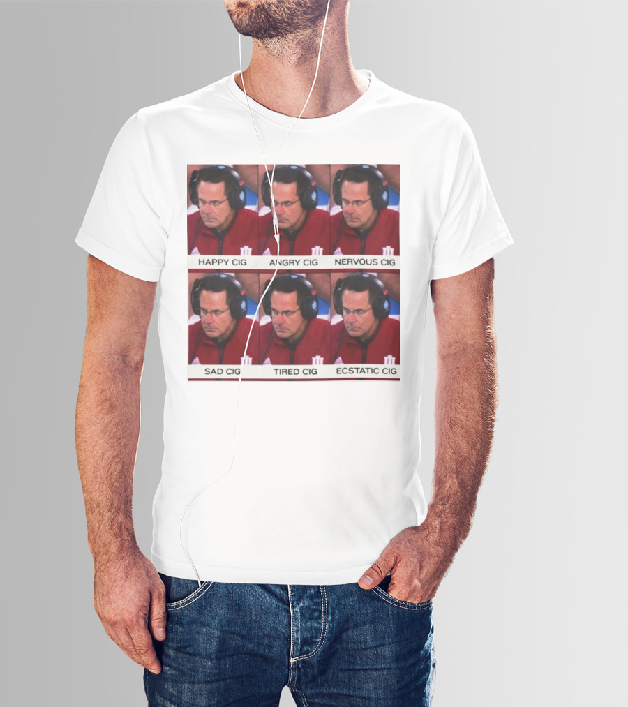 Coach Cignetti Happy Angry Nervous Sad Tired Ecstatic Meme T-Shirt