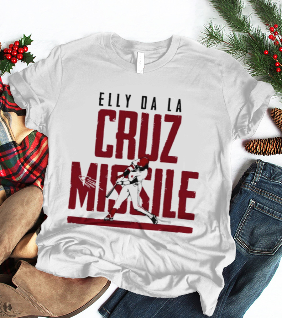 Elly De La Cruz Missile Cincinnati Reds MLB T-Shirt